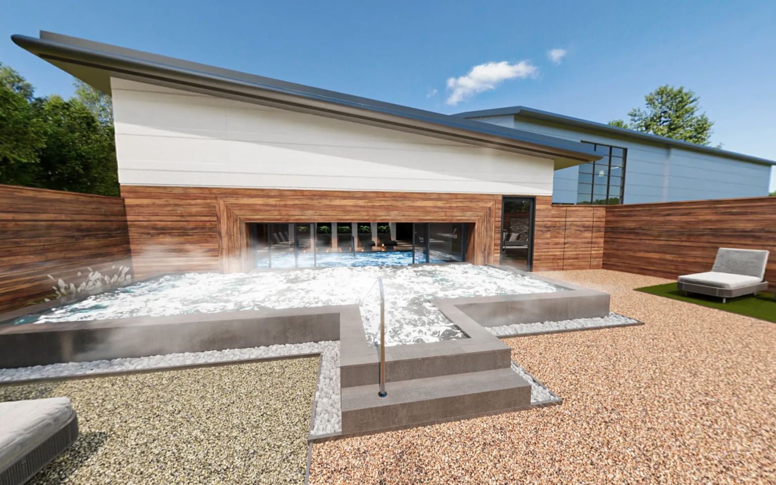 CGI still from the David Lloyd Southend virtual tour, rendered from architectural drawings